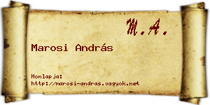 Marosi András névjegykártya