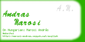 andras marosi business card